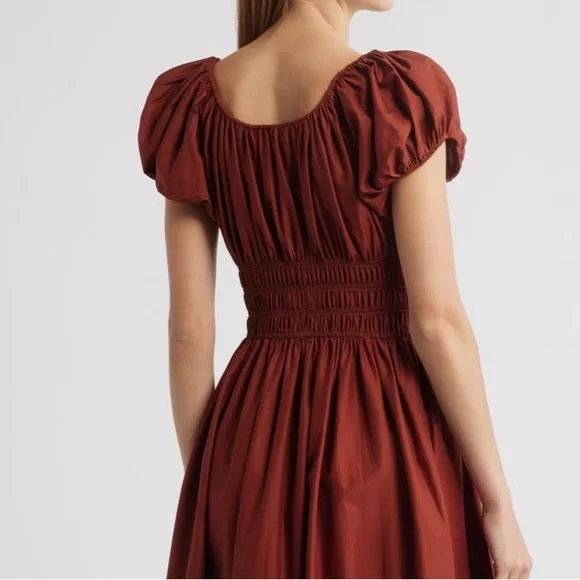 NWT DOEN Quin organic cotton poplin maxi dress in amberwood XL - Picture 5 of 9